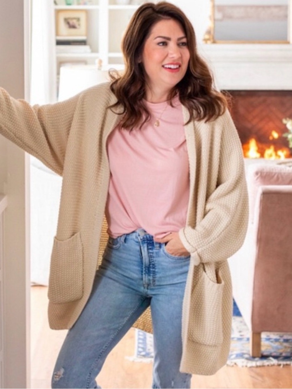 Limited Edition Jillian Harris x The Skinny "Erinn" Chunky Knit Cardigan
